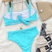 4Summer Beach Solid Color 2 Piece Bikini Sets