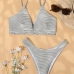 3Summer Beach Two Pieces Striped Bikini Sets