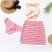 8Summer Fresh Stripe Bikini Three Piece Set