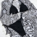 5Trendy Zebra-Striped 3PCS Cover Ups Swimwear Set