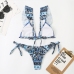 5Tribal Printed Backless Two Piece Bikini Swimwear