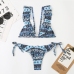 10Tribal Printed Backless Two Piece Bikini Swimwear