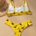 4U Neck Printed Ladies Two Piece Swimsuit