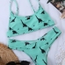 6U Neck Printed Ladies Two Piece Swimsuit