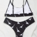 10U Neck Printed Ladies Two Piece Swimsuit