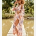 8Beach Casual Floral Cover Ups Long Coats