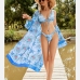 1Beach Casual Floral Cover Ups Long Coats