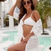 1Solid Jacquard Weave Single-Breasted Beach Cover Ups
