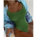 3 Candy Color One-piece Women Swimsuit One Piece