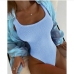 4 Candy Color One-piece Women Swimsuit One Piece