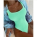 6 Candy Color One-piece Women Swimsuit One Piece