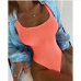 11 Candy Color One-piece Women Swimsuit One Piece