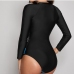 3 Colorblock Long Sleeve One Piece Swimsuit