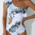 3 Multi-color One-piece One-shoulder Sexy Swimsuit Bikini