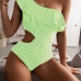 4 Multi-color One-piece One-shoulder Sexy Swimsuit Bikini