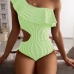 6 Multi-color One-piece One-shoulder Sexy Swimsuit Bikini