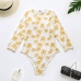 8 Sexy Backless Printing Long Sleeve One-Piece Swimsuit