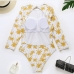 9 Sexy Backless Printing Long Sleeve One-Piece Swimsuit