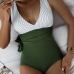 5 Sexy Colorblock Stripe One-Piece Swimsuit