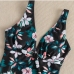 4 Sexy Flower Printing One Piece Bathing Suit