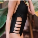 4 Sexy Hollow Out Halter One Piece Swimsuit