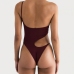 3 Sexy One Shoulder Hollow Out One-piece Swimsuit