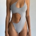 7 Sexy One Shoulder Hollow Out One-piece Swimsuit