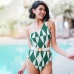 1 Sexy One Shoulder One Piece Swimsuit With Belt