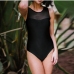 3 Sexy Perspective Sleeveless One-Piece Swimsuit