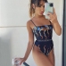 5 Sexy Print Backless One Piece Swimsuit