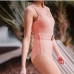 3 Sexy Pure Color Backless One-piece Swimsuit