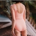 4 Sexy Pure Color Backless One-piece Swimsuit