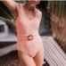 1 Sexy Pure Color Backless One-piece Swimsuit
