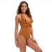 4 Sexy Sleeveless Backless Ruffled One-piece Swimsuit