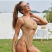 7 Sexy Solid Hollow Out Sleeveless One-piece Swimsuit