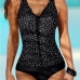 3 Sexy V-neck Sleeveless One-Piece Swimsuit