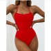 13 Solid Color Halter One-Piece Bikini