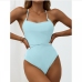 14 Solid Color Halter One-Piece Bikini