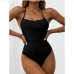 15 Solid Color Halter One-Piece Bikini