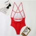 4 Solid Color Halter One-Piece Bikini