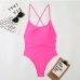 7 Solid Color Halter One-Piece Bikini