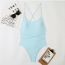 8 Solid Color Halter One-Piece Bikini