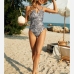 5Beach Animal Print Backless Tie Wrap Bodysuit