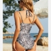 6Beach Animal Print Backless Tie Wrap Bodysuit