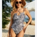 1Beach Animal Print Backless Tie Wrap Bodysuit