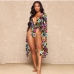 3Beach Backless Sleeveless Swimsuit And Cover Ups Sets