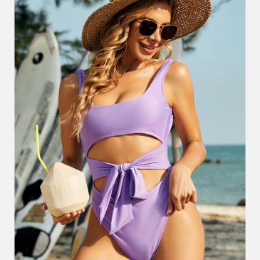 Beach Backless Tie Wrap Hollow Out Swimsuits