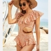 3Beach Floral Hollow Out One-Piece Swimsuits