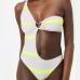 5Beach One Piece Hollow Out One Shoulder Swimsuit