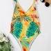 4Beach Printed Backless V Neck Women Swimsuits